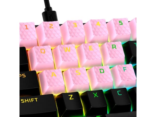 HyperX - Sats med tangenthättor - rosa