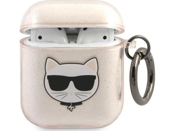 Karl Lagerfeld KLA2UCHGD AirPodscover gold Glitter Choupette