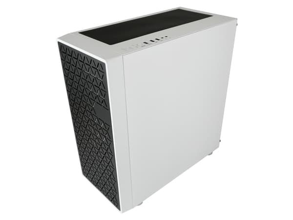 LC Power Gaming 714W Gacrux_X - Mid tower - ATX - genomskinlig sidopanel (härdat glas) - ingen strömförsörjning - svart, vit - USB/ljud