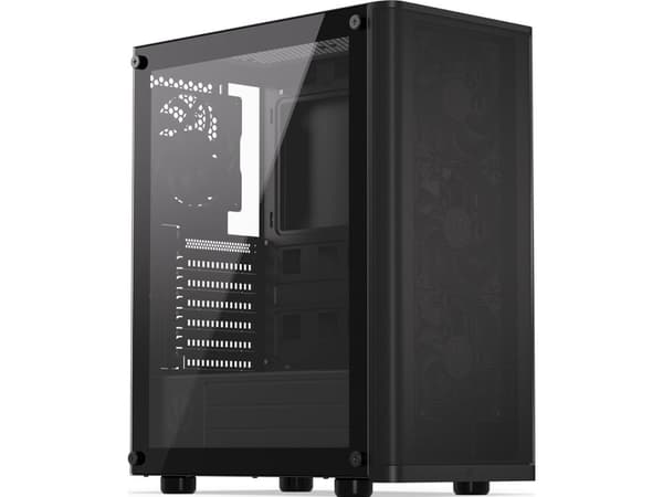 Endorfy Ventum 200 Air - Mid tower - ATX - sidepanel med vindu (herdet glass) - ingen strømforsyning (ATX) - svart - USB/lyd