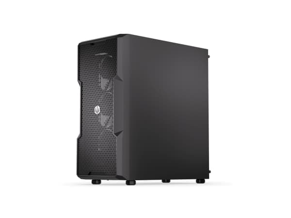 Endorfy Regnum 400 Air - PC-etui - ATX - sidepanel med vindu (herdet glass) - ingen strømforsyning (ATX) - svart - USB/lyd