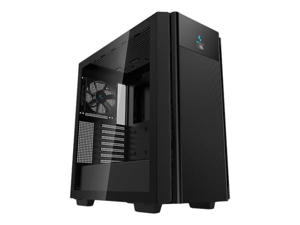 DeepCool CH510 MESH DIGITAL - Mid tower - utökad ATX - genomskinlig sidopanel (härdat glas) - ingen strömförsörjning (ATX / PS/2) - svart - USB/ljud