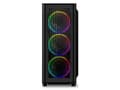 Miniatyrbild 3 av 5: Sharkoon RGB Wave - Tower - ATX - genomskinlig sidopanel (härdat glas) - ingen strömförsörjning - USB/ljud