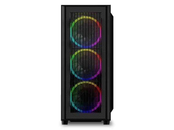 Sharkoon RGB Wave - Tower - ATX - genomskinlig sidopanel (härdat glas) - ingen strömförsörjning - USB/ljud