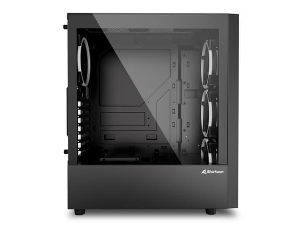 Sharkoon RGB Wave - Tower - ATX - genomskinlig sidopanel (härdat glas) - ingen strömförsörjning - USB/ljud