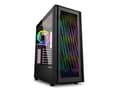 Miniatyrbild 2 av 5: Sharkoon RGB Wave - Tower - ATX - genomskinlig sidopanel (härdat glas) - ingen strömförsörjning - USB/ljud