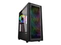 Miniatyrbild 1 av 5: Sharkoon RGB Wave - Tower - ATX - genomskinlig sidopanel (härdat glas) - ingen strömförsörjning - USB/ljud