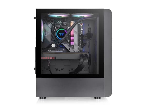 Thermaltake S Series S200 TG ARGB - Mid tower - ATX - genomskinlig sidopanel (härdat glas) - ingen strömförsörjning (PS/2) - svart - USB/ljud