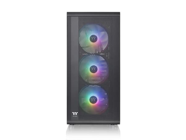 Thermaltake S Series S200 TG ARGB - Mid tower - ATX - genomskinlig sidopanel (härdat glas) - ingen strömförsörjning (PS/2) - svart - USB/ljud