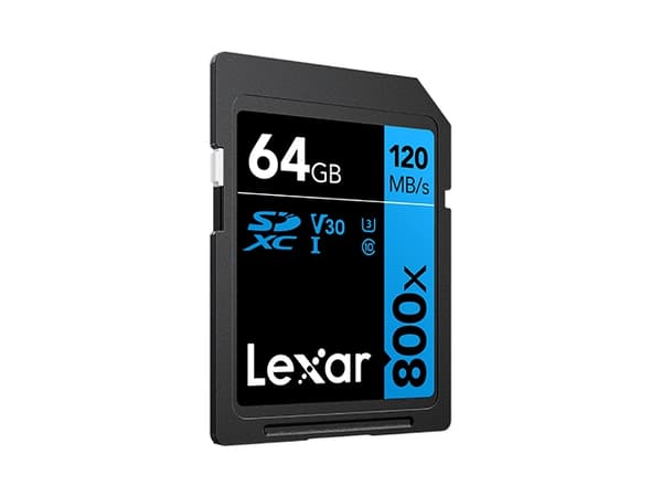 Lexar Professional 800x SDXC 64 GB klasse 10 UHS-I/U3 V30-kort (LSD0800064G-BNNNG)