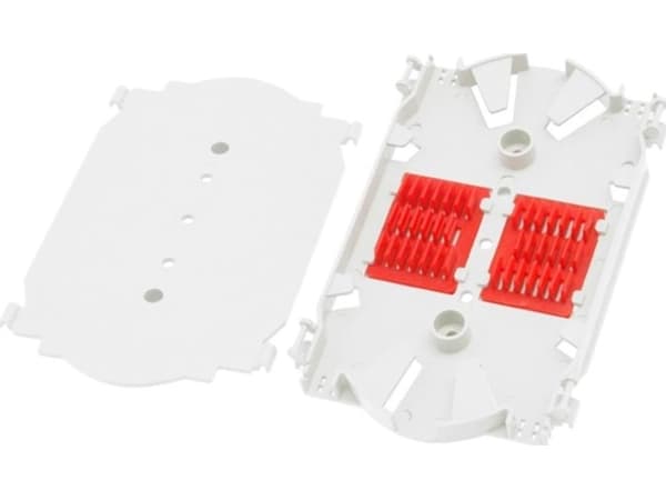 Extralink 24 CORE FIBER OPTIC SPLICE TRAY SINGLE HOLE, Vit, Akrylnitrilbutadienstyren (ABS)
