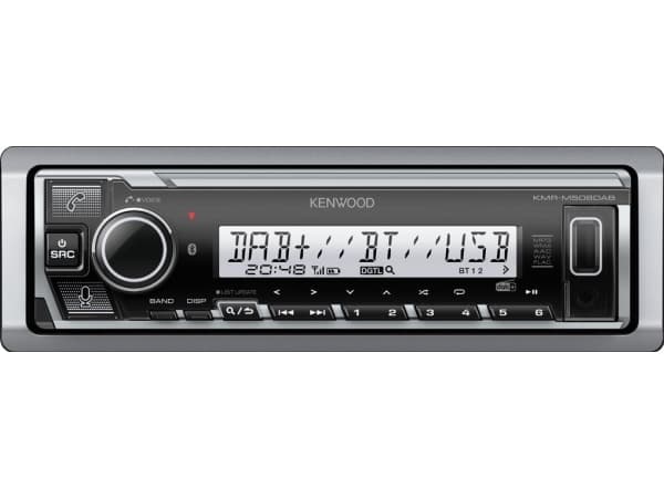 Kenwood KMR-M508DAB, Sort, 88 W, 20 - 20000 Hz, 80 O, 200 W, LCD