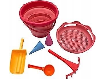 Schildkrot SFS 7in1 Sand Toys folding bucket red