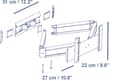 Miniatyrbilde 3 av 4: Sinox SurroundView S - Brakett - for LCD-skjerm - låsbar - ekstrudert aluminium, PC/ABS, trykkstøpt aluminium - metallgrå - skjermstørrelse: 26"-42"