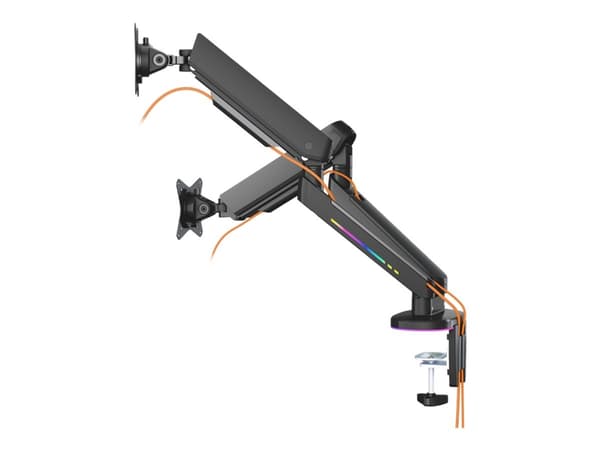 DELTACO GAMING GAM-135 - Monteringssett (skjermarm, VESA-plate) - justerbar arm - for LCD-skjerm - svart - skjermstørrelse: 17"-32" - skrivebordsmont
