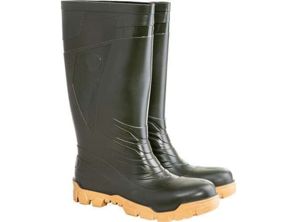 Fagum-Stomil MEN'S BOOTS. GREEN-YELLOW, (13159), PVC, OB FO SRC, "46", CE, FAGUM