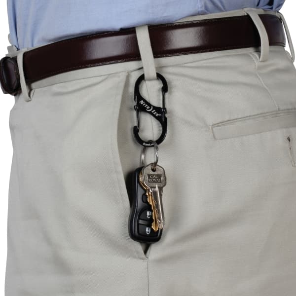 Nite Ize Carabiner S-Biner SlideLock #3 ruostumaton teräs musta-LSB3-01-R6