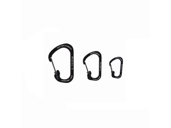 Nite Ize SlideLock carabiner stainless steel black 3 pcs