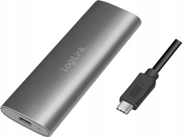 LogiLink UA0389 SATA-kiintolevykaappi M.2 PCIe NVMe SSD, M.2 SATA SSD USB-C®