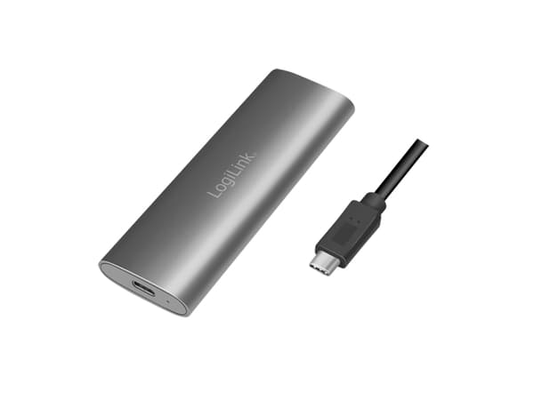 LogiLink UA0389 SATA-kiintolevykaappi M.2 PCIe NVMe SSD, M.2 SATA SSD USB-C®