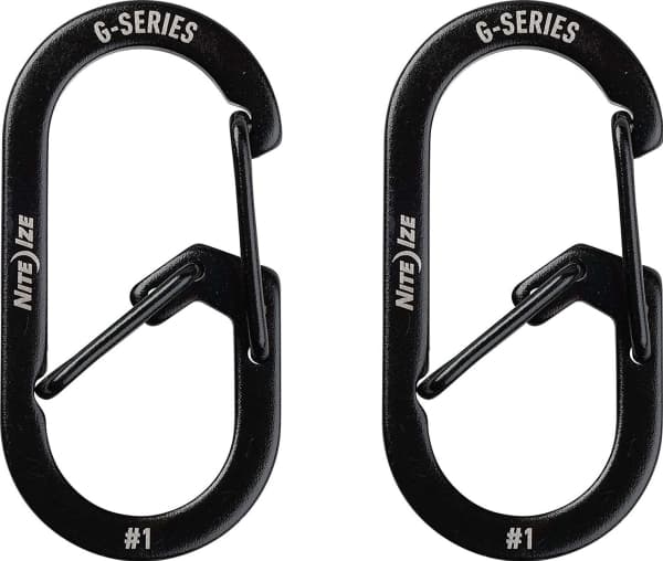 NiteIze Karabinków Nite Ize G-Series 1 2pack Svart