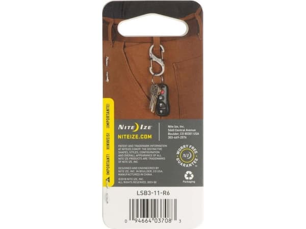 Carabiner Nite Ize S-Biner Slidelock #3 Rustfri