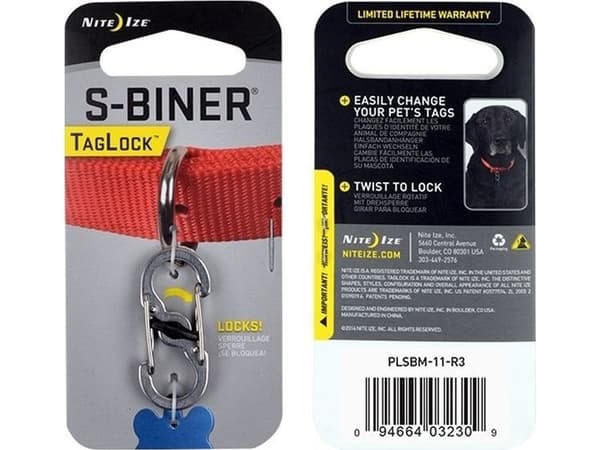 NiteIze Nite Ize S-Biner TagLock Stainless Steel