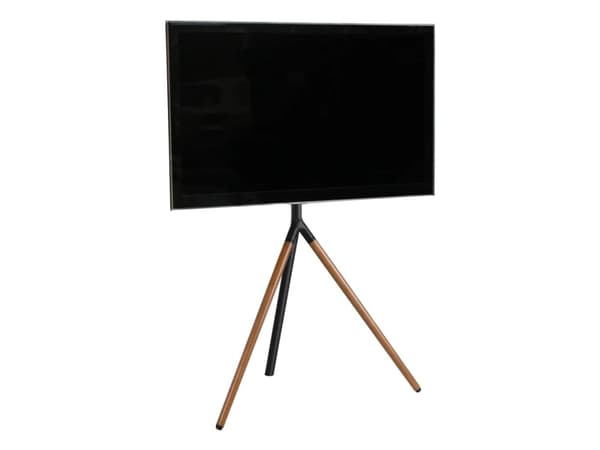 Sinox Tripod TV-golvstativ med vridbar topp. 45"-65". Mörkt trä/svart