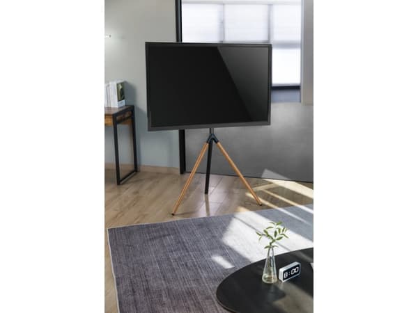 Sinox Tripod TV-golvstativ med vridbar topp. 45"-65". Mörkt trä/svart