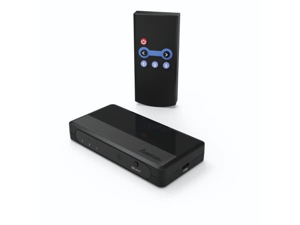 Hama 00121760, HDMI, Sort, 480i, 480p, 576i, 576p, 720p, 1080i, 1080p, DTS-HD, Dolby Digital, Dolby TrueHD, AC3, DTS, LPCM, 95 mm