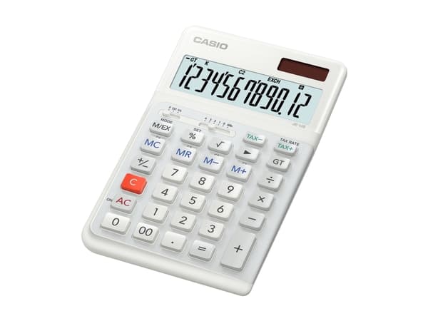 Casio - - LCD - 12 siffror - batteri Vit