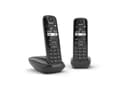 Miniatyrbilde 2 av 5: Gigaset AS690 Duo - Trådløs telefon med anrops-ID - ECO DECT\GAP - svart + ekstra håndsett