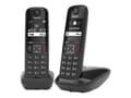 Miniatyrbilde 1 av 5: Gigaset AS690 Duo - Trådløs telefon med anrops-ID - ECO DECT\GAP - svart + ekstra håndsett