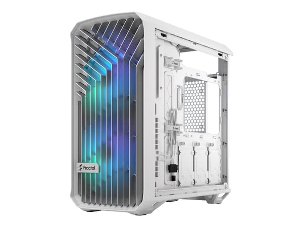 Fractal Design Torrent Compact - Tower - utökad ATX - genomskinlig sidopanel (härdat glas) - ingen strömförsörjning (ATX) - white RGB clear tint - US