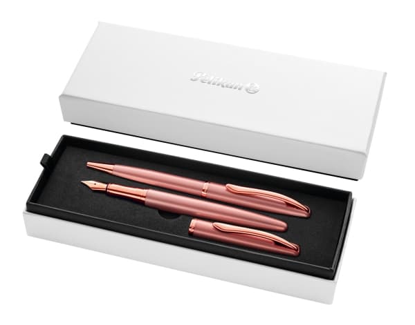 Pelikan Jazz Noble Elegance, Rosa, Rosa, 2 styck, Kulspetspenna + reservoarpenna