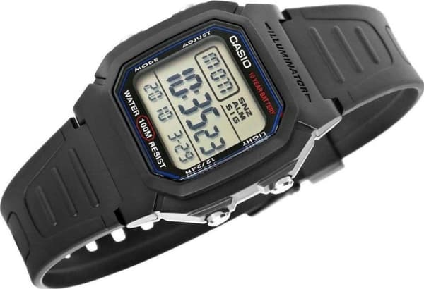 Casio W-800H-1AVDF, vanntett, elektronisk