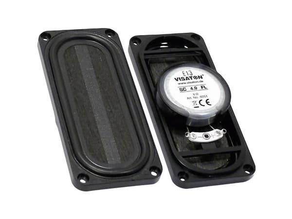 Visaton SC 4.9 FL, Full rekkevidde, 4 W, Rektangulær, 5 W, 8 O, 120 - 20000 Hz