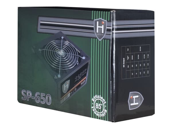 HiPower SP-650 - Strømforsyning (intern) - ATX12V 2.4 - AC 100/240 V - 650 watt - aktiv PFC