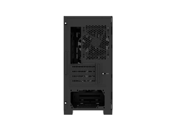 Montech AIR 100 ARGB - Tower - micro ATX - genomskinlig sidopanel (härdat glas) - ingen strömförsörjning (ATX) - svart - USB/ljud