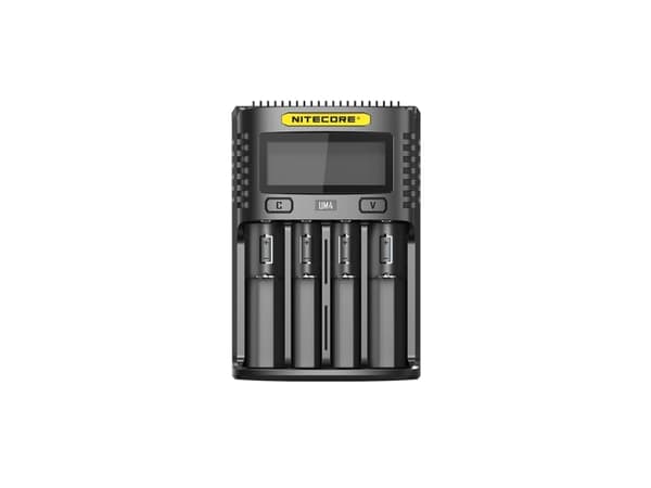 Nitecore UM4, Lithium jern fosfat (LiFePO4), Lithium-Ion (Li-Ion), Nikkel-Cadmium (NiCd), Nikkel-Metalhydrid..., AA, AAA, AAAA, C, D