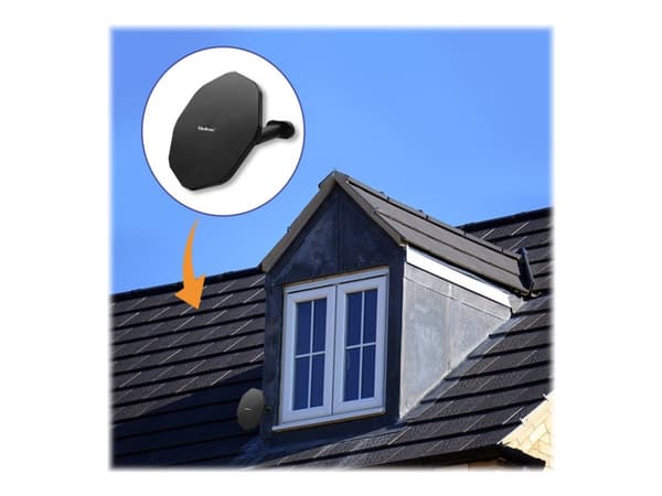 Qoltec - Antenne - TV - 25 - 30 dBi - rundtstrålende - innendørs / utendørs