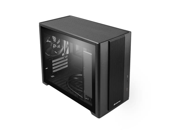Chieftec BX-10B-OP - Tower - micro ATX - sidepanel med vindu (herdet glass) - ingen strømforsyning (ATX) - svart - USB/lyd