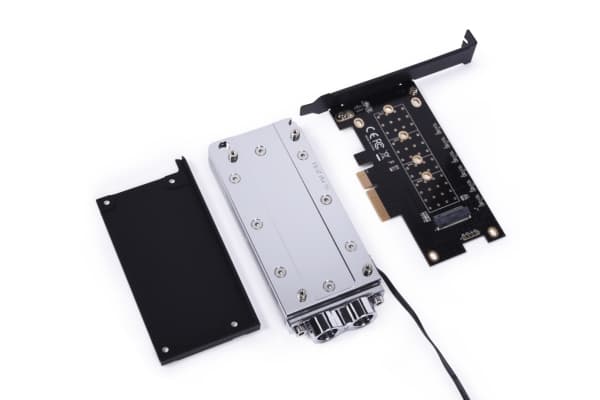 Alphacool 13079, Vannblokk + Bakplate, Akryl, Aluminium, Sort, Gjennomsiktig, 1/4", 3-pin, 0,8 stang