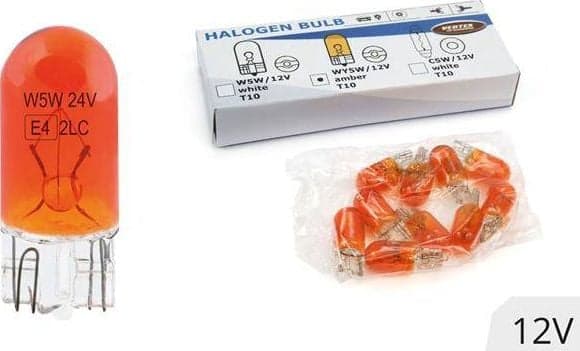 AMiO Halogeenilamput WY5W T10 5W W2.1x9.5d AMBER 12V 10kpl.