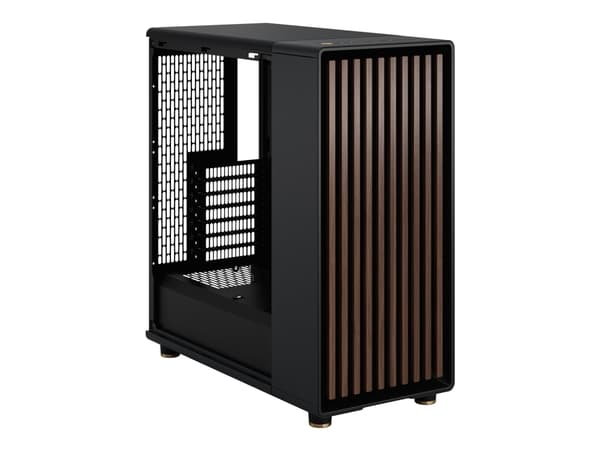 Fractal Design North - Mid tower - ATX - sidepanel med vindu (farget glass) - ingen strømforsyning (ATX) - trekullsort - USB/lyd