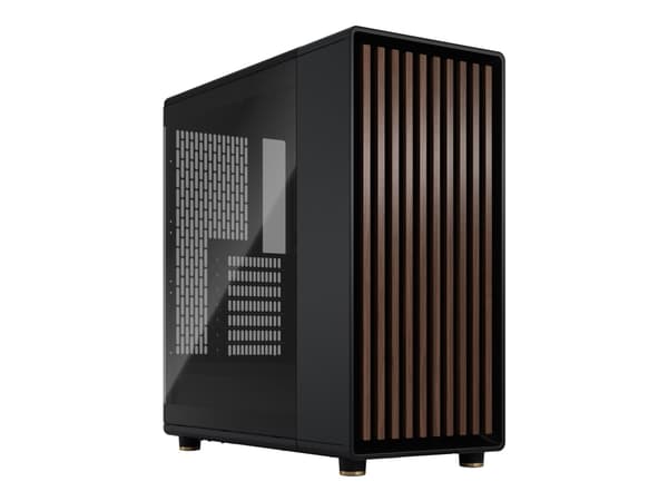Fractal Design North - Mid tower - ATX - sidepanel med vindu (farget glass) - ingen strømforsyning (ATX) - trekullsort - USB/lyd
