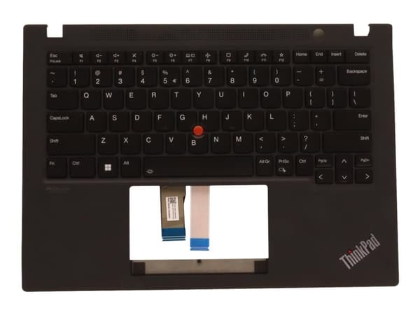 Chicony - Erstatningstastatur for bærbar PC - med Trackpoint - bakbelysning - Engelsk - Europa - svart - med toppdeksel - for ThinkPad T14s Gen 3 21B