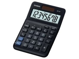 Casio MS-8F, Työpöytä, Perus, 8 lukua, Akku/Aurinko, Musta