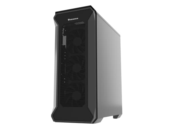 GENESIS Irid 505F, Midi Tower, PC, Svart, ATX, micro ATX, Mini-ITX, Stål, Härdat glas, Spela