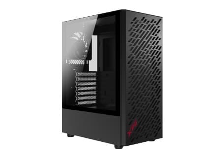 XPG VALOR AIR - Mid tower - ATX - genomskinlig sidopanel (härdat glas) - ingen strömförsörjning - svart - USB/Audio/Mic